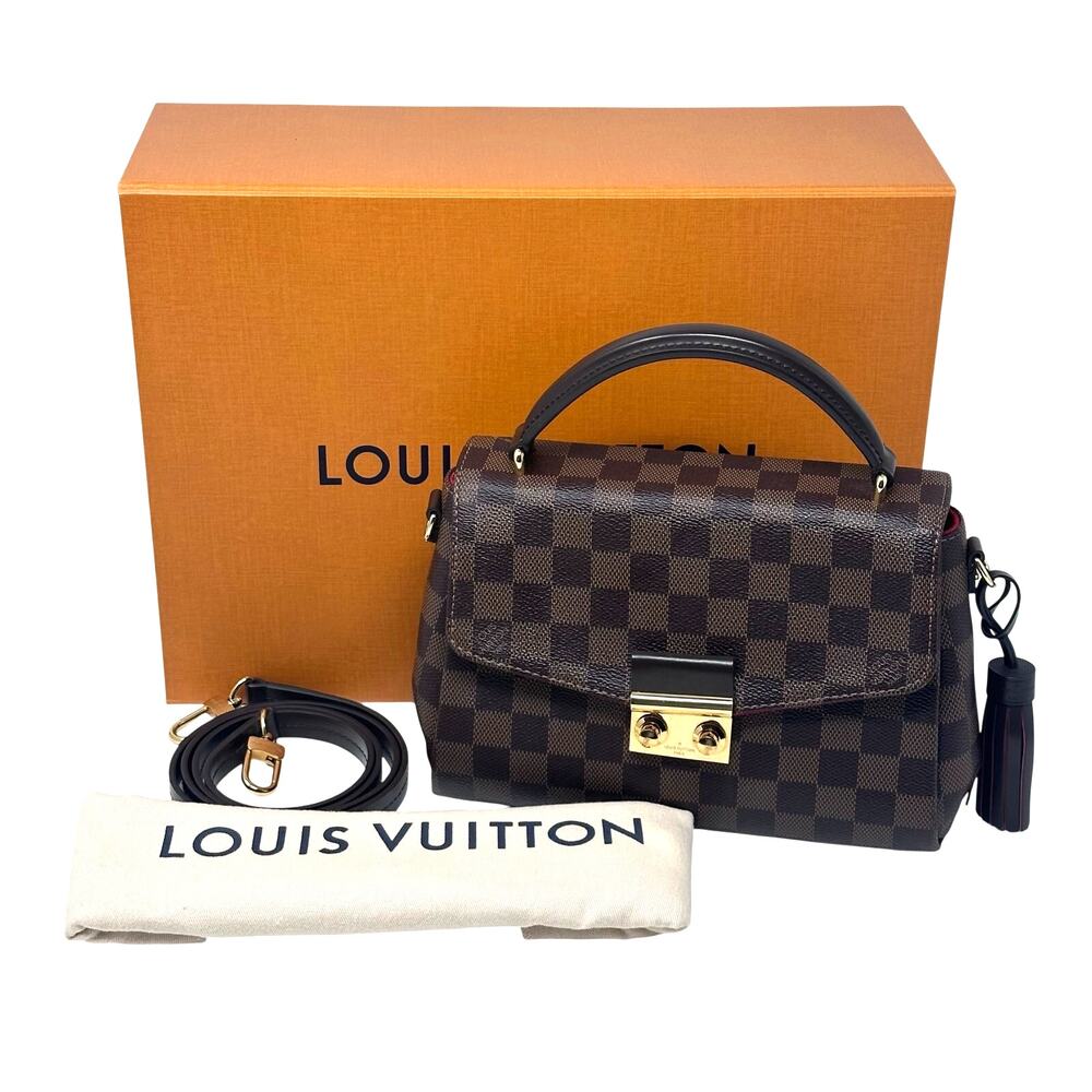 Louis Vuitton LV Damier Ebene Croisette Crossbody Bag Full Inclusion